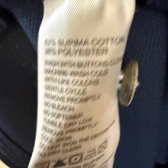 Tommy Bahama Navy Polo with Red Accent - Picture 2 of 2